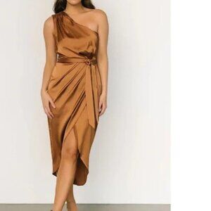 NWT Baltic Born Celia One Shoulder Midi Dress Size Large